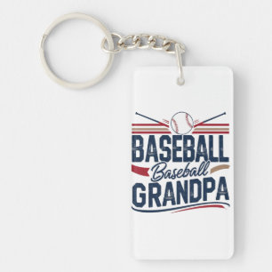 Vintage Baseball Opa Schlüsselanhänger