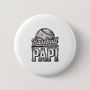 Vintage Baseball Papi abgenutztes Dad-Shirt-Design Button