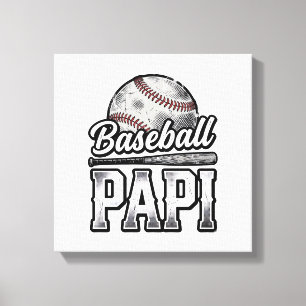 Vintage Baseball Papi abgenutztes Dad-Shirt Design Leinwanddruck