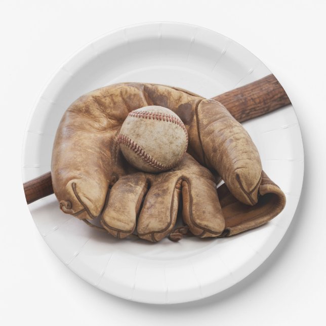 Vintage-Baseball Pappteller (Vorderseite)