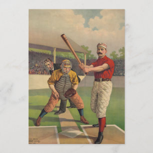 Vintage Baseball-Plakat-Einladung Einladung