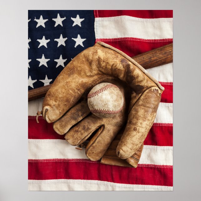 Vintage Baseball Poster (Vorne)