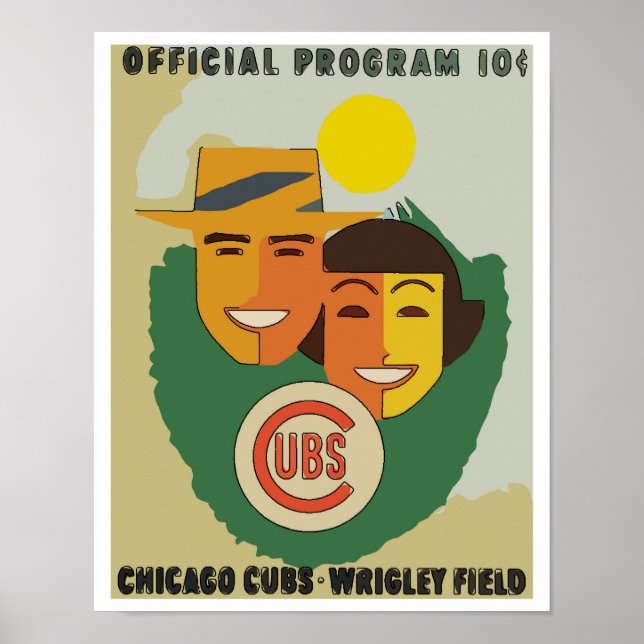 Vintage Baseball Poster (Vorne)