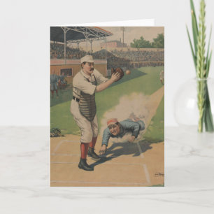 Vintage Baseball-Poster-Karte Karte