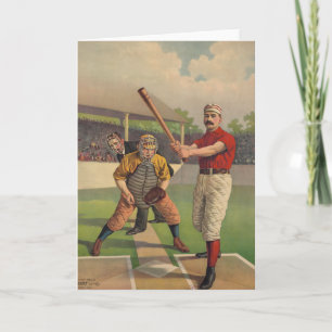 Vintage Baseball-Posterkarte Karte