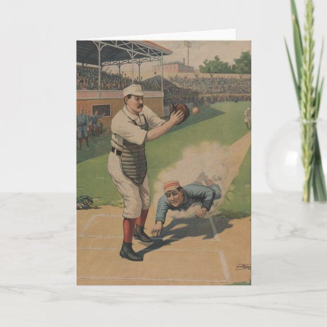 Vintage Baseball-Posterkarte Karte (Vorderseite)