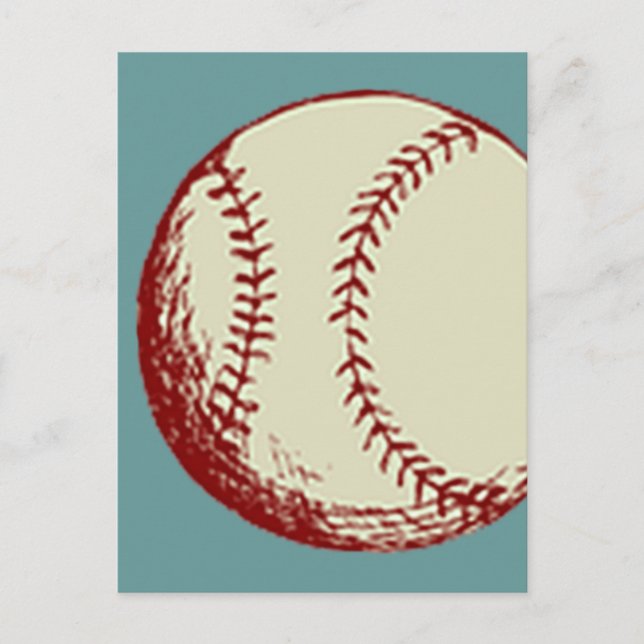 Vintage Baseball Postkarte (Vorderseite)