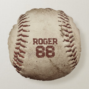 Vintage Baseball Rundes Kissen