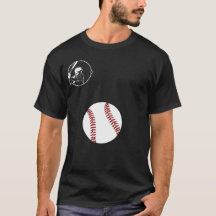 Vintage-Baseball-Schlagmann-T-Shirt mit großem Rot