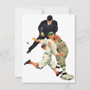 Vintage Baseball-Spieler vor Zuhause