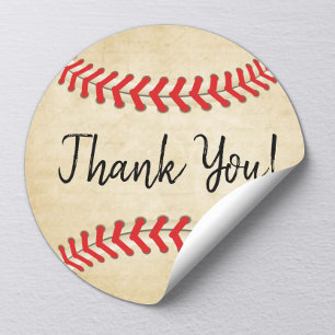 Vintage-Baseball-Sport-Thema All Star Danke Runder Aufkleber