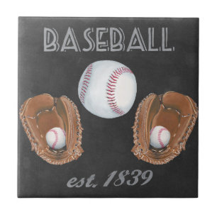 Vintage-Baseball-Tafel-Design Fliese
