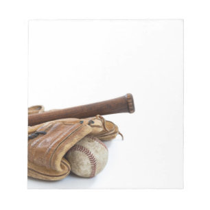 Vintage-Baseball und Schlagholz Notizblock