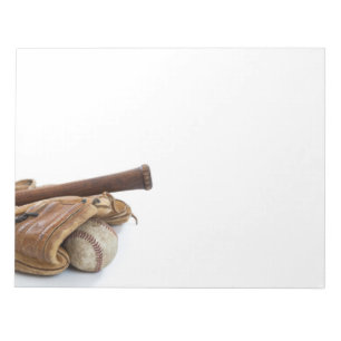 Vintage-Baseball und Schlagholz Notizblock