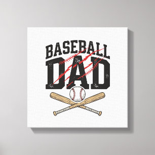 Vintage-Baseball-Vater-Distressed-Shirt mit Gravur Leinwanddruck
