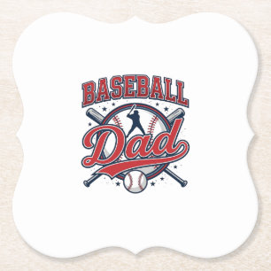 Vintage-Baseball-Vater-Shirt-Design_1 Untersetzer