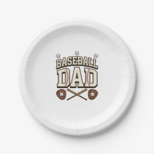 Vintage Baseball Vater Tag des Vaters Pappteller