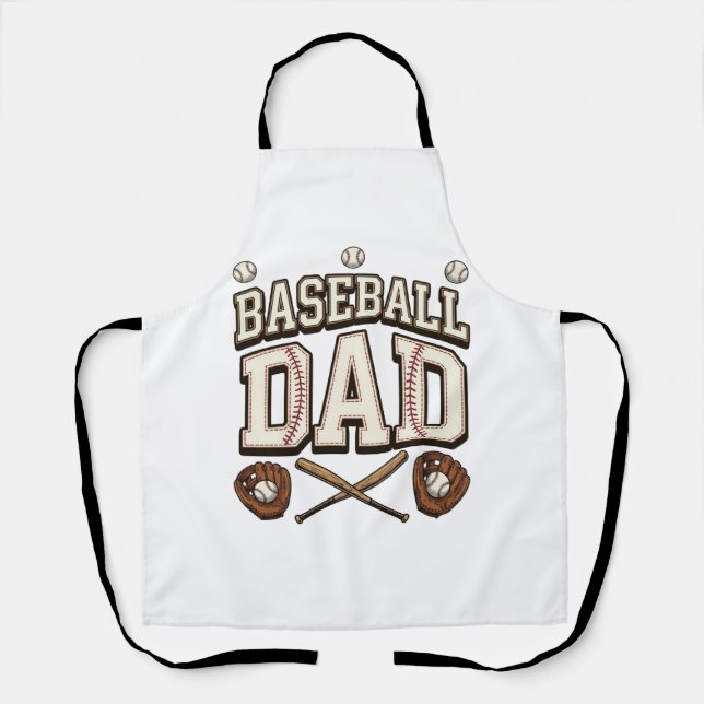 Vintage Baseball Vater Tag des Vaters Schürze (Vorderseite)