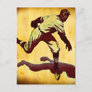 Vintage-Baseball-Werfer-Notizkarte Postkarte