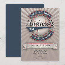 Vintage Baseballeinladung