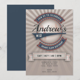 Vintage Baseballeinladung Einladung