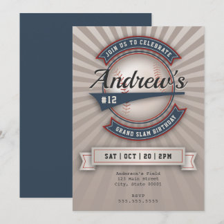 Vintage Baseballeinladung Einladung