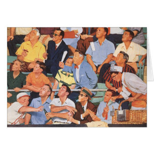 Vintage Baseballfans beim Spielen