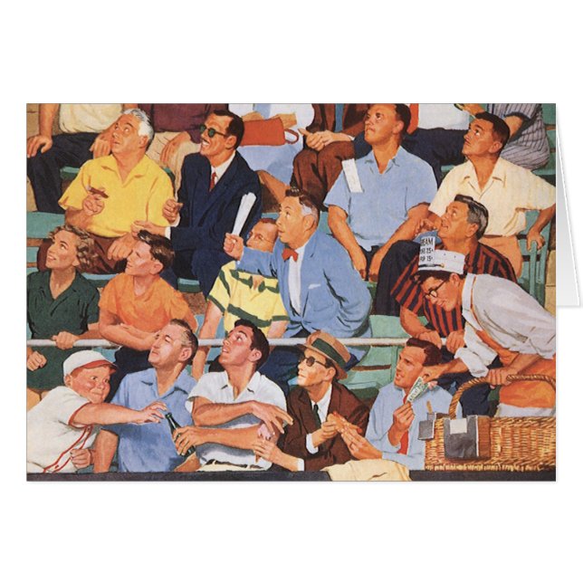 Vintage Baseballfans beim Spielen (Vorderseite (Horizontal))