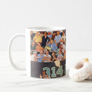 Vintage Baseballfans beim Spielen Kaffeetasse
