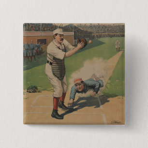Vintage Baseballposter-Button Button