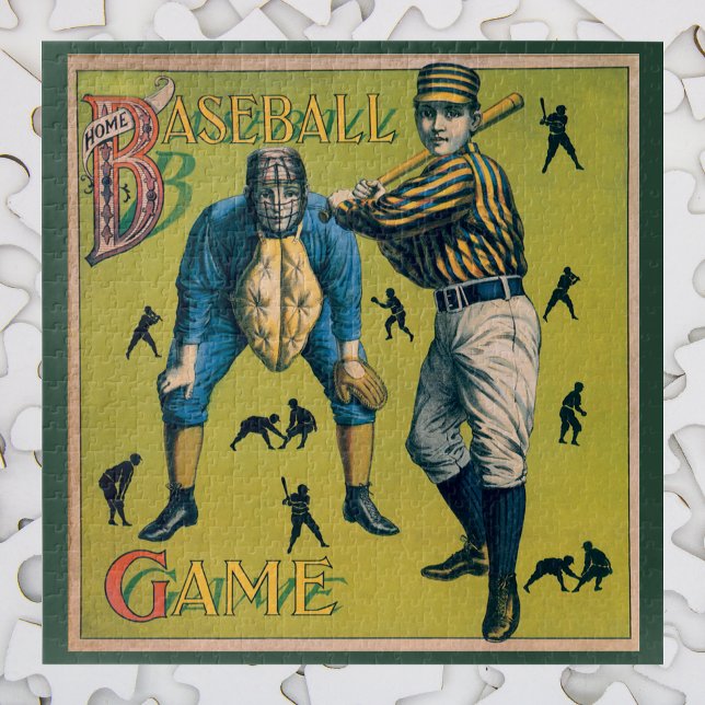 Vintage Baseballspieler beim Zuhause-Spiel (Von Creator hochgeladen)