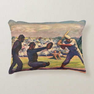 Vintage Baseballspieler Dekokissen