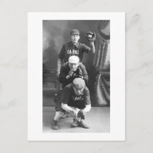 Vintage-Baseballspieler frühe 1900er Jahre Postkarte