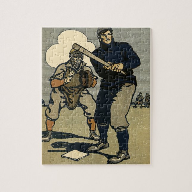 Vintage Baseballspieler, Stilkunst (Vertikal)