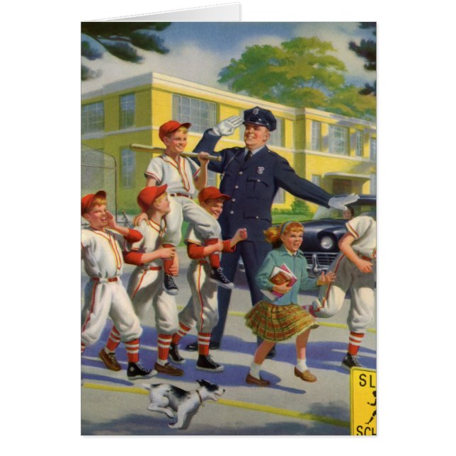 Vintage Baseballspieler und Polizeiwache (Vorne)