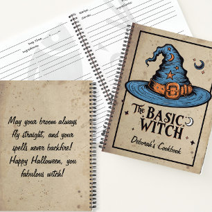 Vintage Basic Witch Halloween Kochbuch Notizbuch