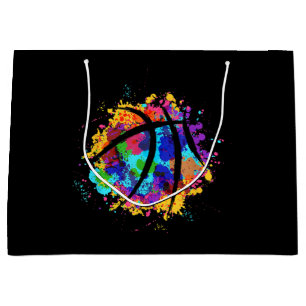 Vintage-Basketball-Grafikdesign Cooles Basketball Große Geschenktüte