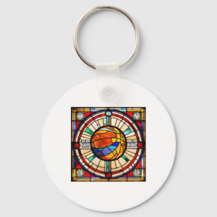 Vintage Basketball-Logo Schlüsselanhänger