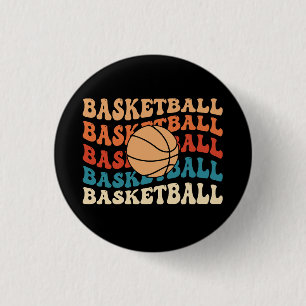 Vintage Basketball Retro Sporttypografie Button