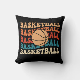 Vintage Basketball Retro Sporttypografie Kissen