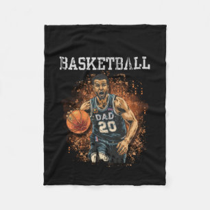 Vintage Basketball-Vater  Fleecedecke