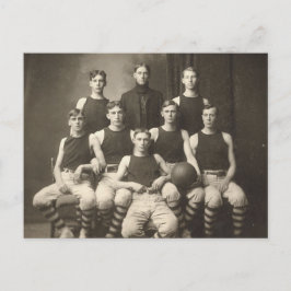 Vintage Basketballmannschaft Postkarte