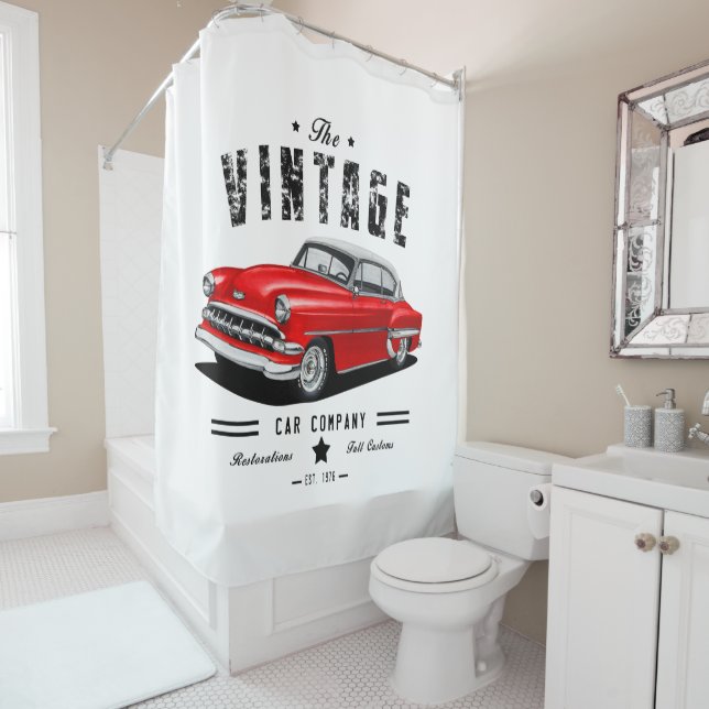 Vintage Bassluft Duschvorhang (Beispiel)