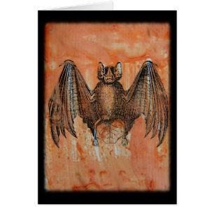 Vintage Bat-Mixed-Medien