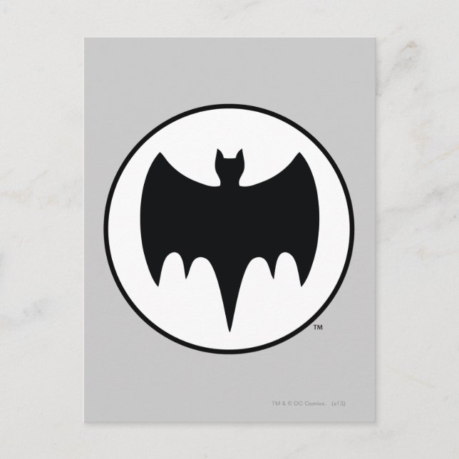 Vintage Bat Symbol Postkarte (Vorderseite)