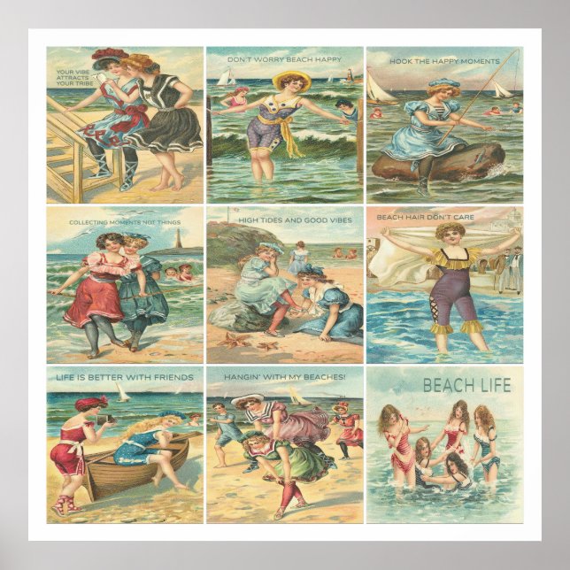 Vintage Bathing Beauties Poster (Vorne)