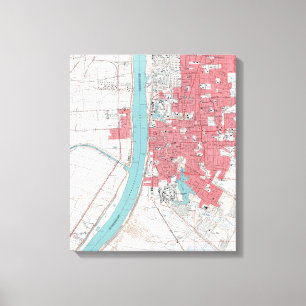 Vintage Baton Rouge Leinwanddruck