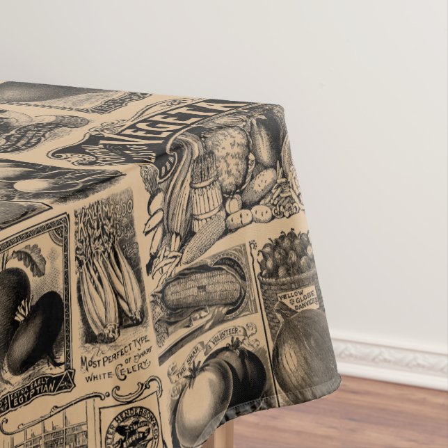 Vintage Bauern Markt Gemüsegarten Muster Tischdecke (Beispiel)