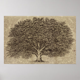 Vintage-Baum Poster