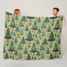 Vintage Bäume Weihnachtspapier H1004